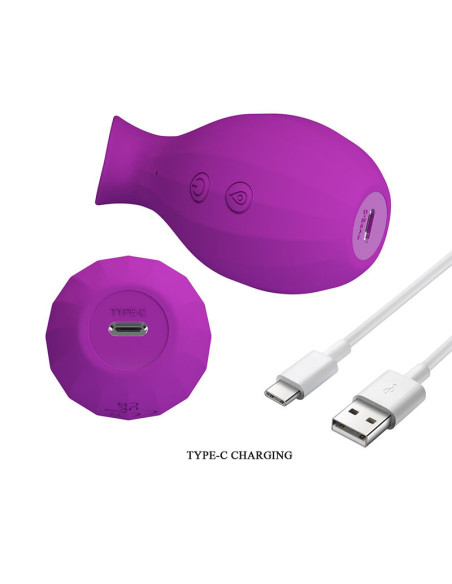 PRETTY LOVE MAGIC BOTTLE RECHARGEABLE CLITORAL SUCTION STIMULATOR PURPLE