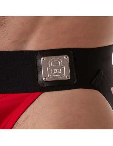 LOCKER GEAR WIDE WAISTBAND JOCKSTRAP RED S