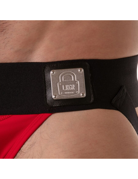 LOCKER GEAR WIDE WAISTBAND JOCKSTRAP RED S