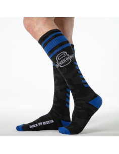 LOCKER GEAR FULL MILITARY KNEE HIGH SOCKS ONE SIZE BLUE