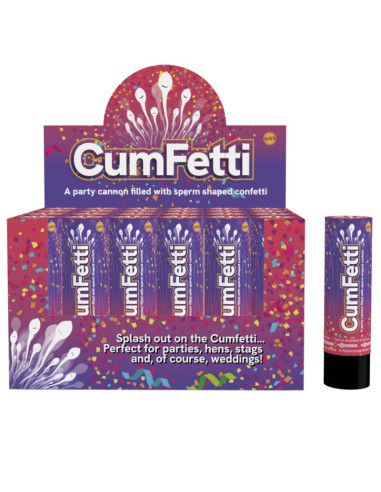 SPENCER FLEETWOOD SPERM SHAPED CONFETTI PARTY POPPER 15 CM 1 UNIT