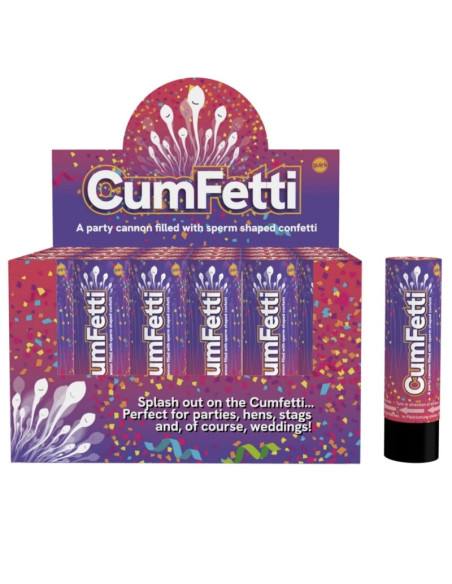 SPENCER FLEETWOOD SPERM SHAPED CONFETTI PARTY POPPER 15 CM 1 UNIT