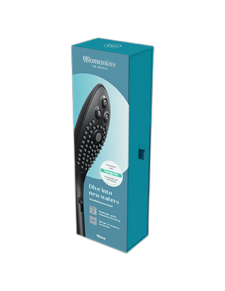 WOMANIZER WAVE CLITORAL STIMULATING SHOWER HEAD BLACK