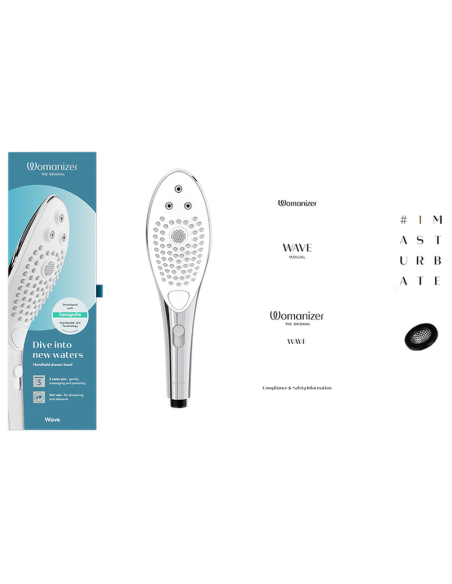 WOMANIZER WAVE CLITORAL STIMULATING SHOWER HEAD CHROME