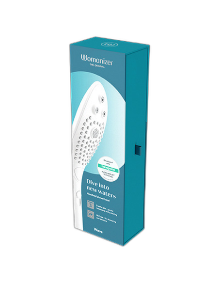 WOMANIZER WAVE CLITORAL STIMULATING SHOWER HEAD WHITE