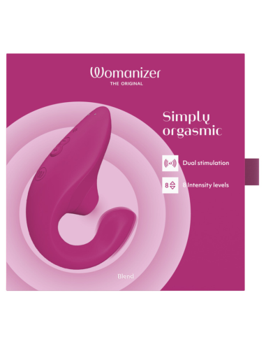 WOMANIZER BLEND RABBIT VIBRATOR STIMULATOR VIBRANT PINK