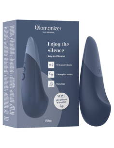 WOMANIZER VIBE LAY ON SILENT VIBRATOR DARK BLUE