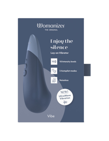 WOMANIZER VIBE LAY ON SILENT VIBRATOR DARK BLUE