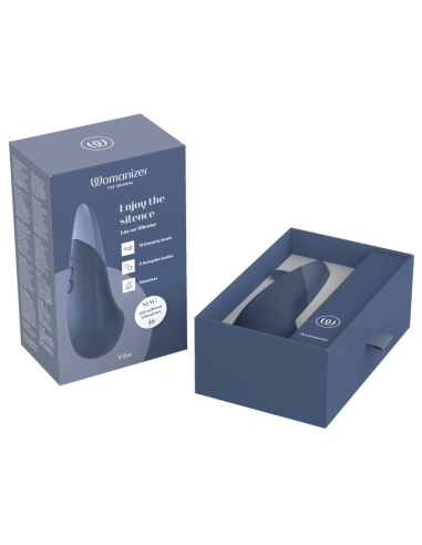 WOMANIZER VIBE LAY ON SILENT VIBRATOR DARK BLUE