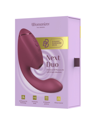 WOMANIZER DUO NEXT DUAL CLITORAL G SPOT STIMULATOR DUSKY PINK