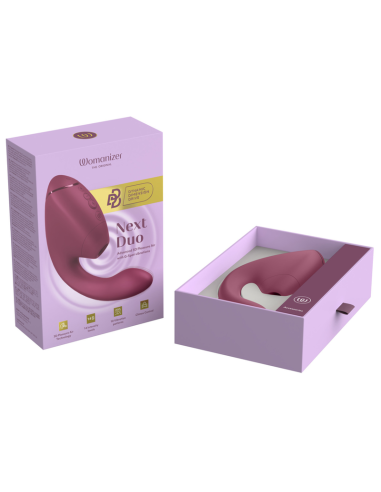 WOMANIZER DUO NEXT DUAL CLITORAL G SPOT STIMULATOR DUSKY PINK