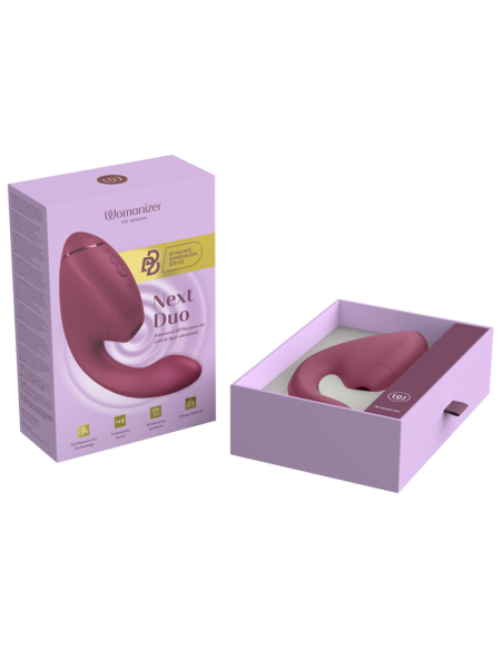 WOMANIZER DUO NEXT DUAL CLITORAL G SPOT STIMULATOR DUSKY PINK