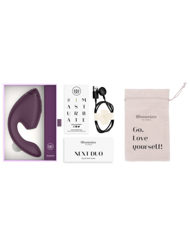 WOMANIZER DUO NEXT DUAL CLITORAL G SPOT STIMULATOR DARK PURPLE