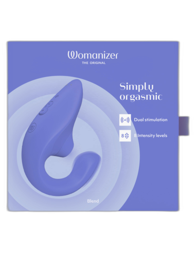 WOMANIZER BLEND RABBIT VIBRATOR STIMULATOR VIBRANT BLUE