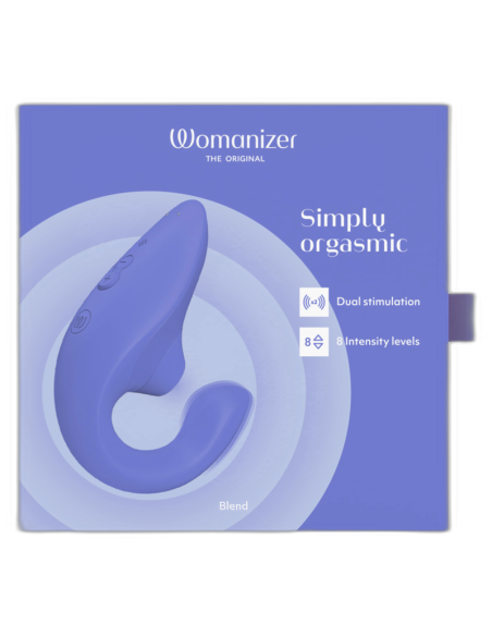 WOMANIZER BLEND RABBIT VIBRATOR STIMULATOR VIBRANT BLUE