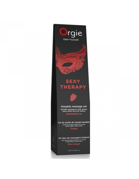 ORGIE LIPS MASSAGE STRAWBERRY KISSABLE MASSAGE SET 100 ML