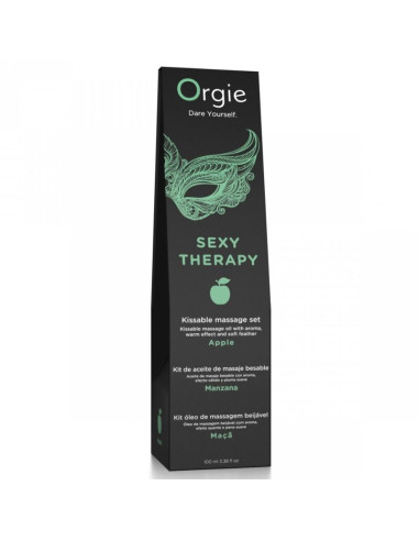ORGIE LIPS MASSAGE APPLE KISSABLE MASSAGE SET 100 ML