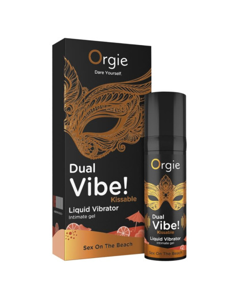 ORGIE DUAL VIBE SEX ON THE BEACH KISSABLE LIQUID VIBRATOR 15 ML