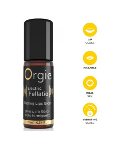 ORGIE ELECTRIC FELLATIO VIBRATING TINGLING LIP GLOSS 10 ML