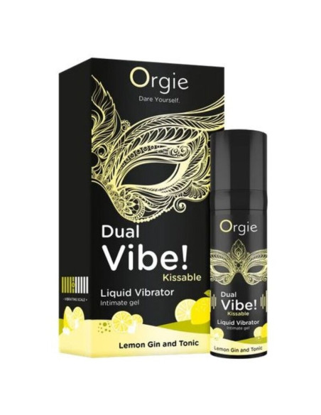 ORGIE DUAL VIBE LEMON GIN AND TONIC KISSABLE LIQUID VIBRATOR 15 ML