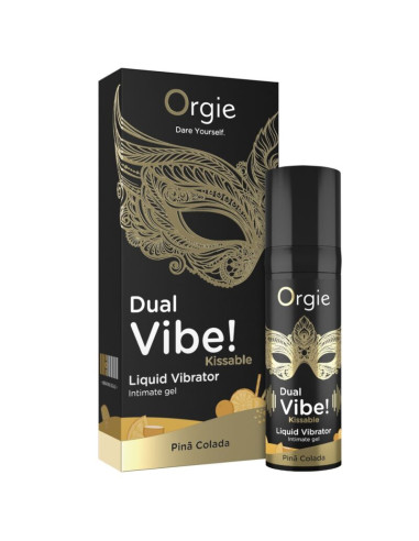 ORGIE DUAL VIBE PINA COLADA KISSABLE LIQUID VIBRATOR 15 ML