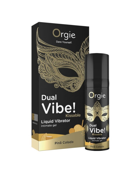 ORGIE DUAL VIBE PINA COLADA KISSABLE LIQUID VIBRATOR 15 ML