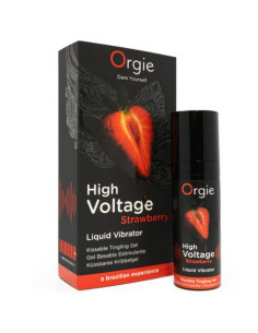 ORGIE HIGH VOLTAGE STRAWBERRY EXTRA STRONG KISSABLE LIQUID VIBRATOR 15 ML 2