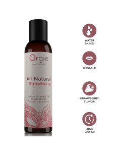 ORGIE ALL NATURAL STRAWBERRY KISSABLE WATER BASED INTIMATE GEL 150 ML