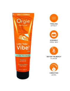 ORGIE LUBE TUBE VIBE SEX ON THE BEACH KISSABLE INTIMATE GEL LOW TINGLING 100 ML