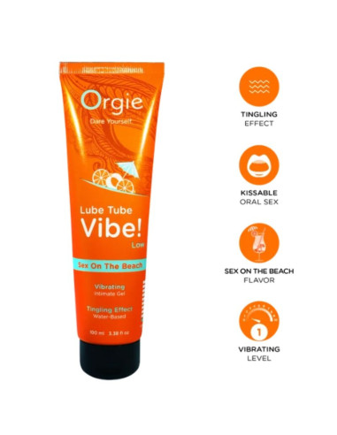 ORGIE LUBE TUBE VIBE SEX ON THE BEACH KISSABLE INTIMATE GEL LOW TINGLING 100 ML