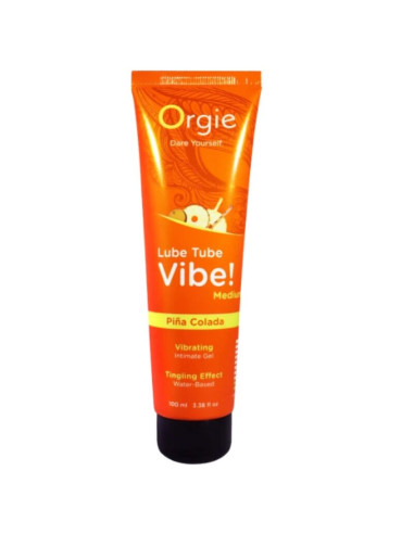 ORGIE LUBE TUBE VIBE PINA COLADA KISSABLE INTIMATE GEL MEDIUM TINGLING 100 ML
