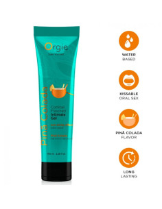 ORGIE LUBE TUBE COCKTAIL PINA COLADA KISSABLE WATER BASED INTIMATE GEL 100 ML