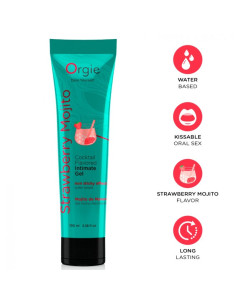 ORGIE LUBE TUBE COCKTAIL STRAWBERRY MOJITO KISSABLE WATER BASED INTIMATE GEL 100 ML