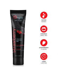 ORGIE LUBE TUBE STRAWBERRY KISSABLE WATER BASED INTIMATE GEL 100 ML