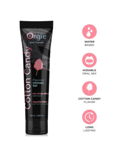 ORGIE LUBE TUBE COTTON CANDY KISSABLE WATER BASED INTIMATE GEL 100 ML