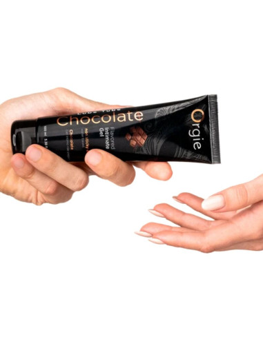 ORGIE LUBE TUBE CHOCOLATE KISSABLE WATER BASED INTIMATE GEL 100 ML
