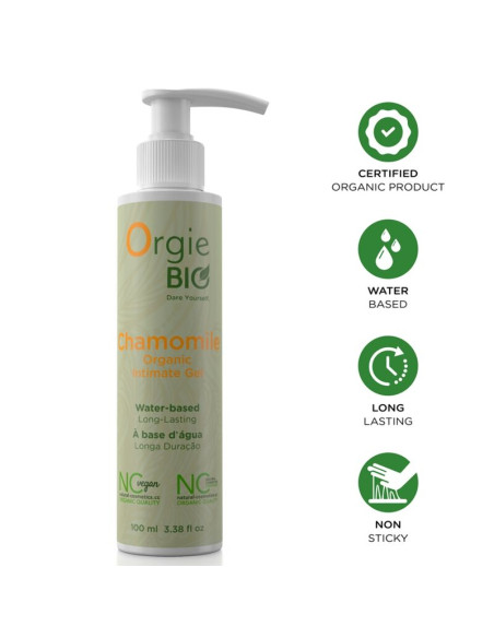 ORGIE BIO CHAMOMILE ORGANIC WATER BASED INTIMATE GEL 100 ML
