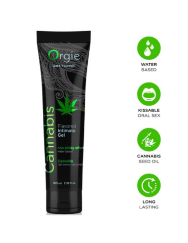 ORGIE LUBE TUBE CANNABIS KISSABLE WATER BASED INTIMATE GEL 100 ML