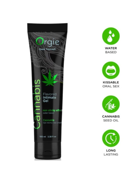 ORGIE LUBE TUBE CANNABIS KISSABLE WATER BASED INTIMATE GEL 100 ML