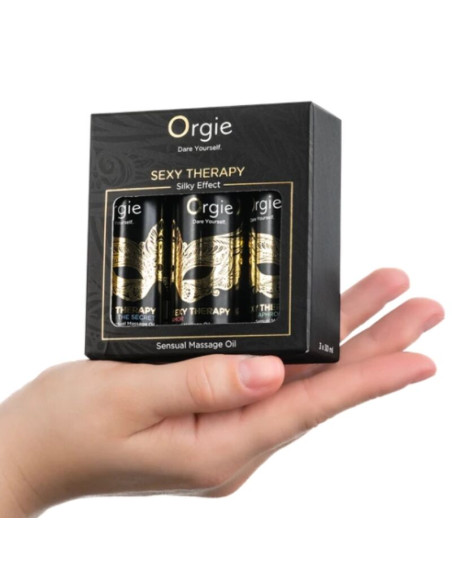 ORGIE SEXY THERAPY MINI SIZE COLLECTION SENSUAL MASSAGE OILS 3 X 30 ML