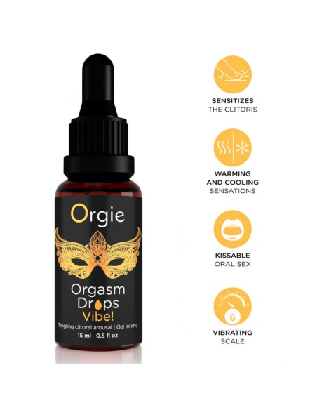 ORGIE ORGASM DROPS VIBE VIBRATING CLITORAL AROUSAL 15 ML