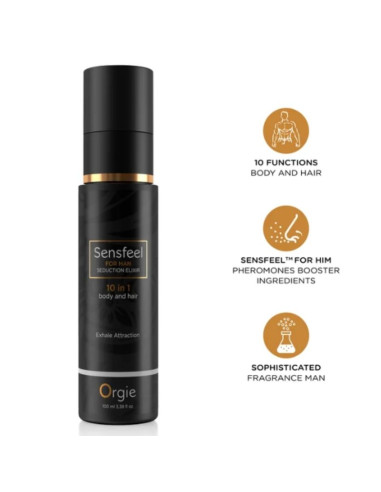 ORGIE SENSFEEL FOR MAN SEDUCTION ELIXIR 10 IN 1 BODY AND HAIR 100 ML