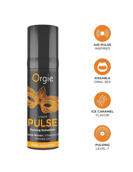 ORGIE PULSE KISSABLE PULSING SENSATION INTIMATE GEL 15 ML