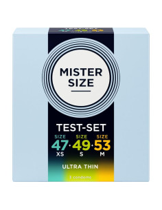 MISTER SIZE PACK SAMPLE CONDOM SIZE 47 49 53 MM 3 UNITS