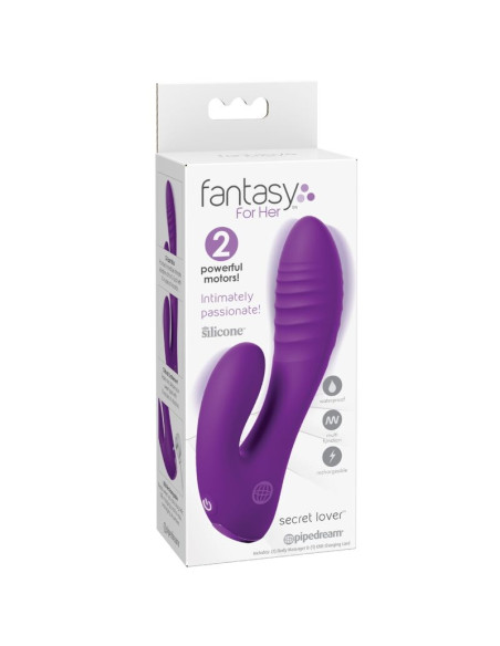 FANTASY FOR HER SECRET LOVER DOUBLE SPOT VIBRATOR GY CLITORIS RECHARGEABLE PURPLE