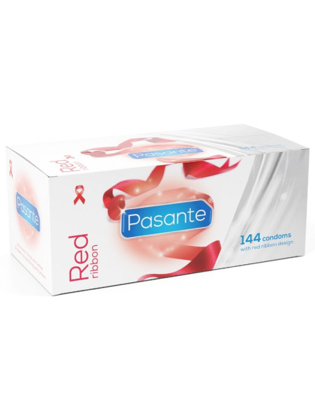 PASANTE RED RIBBON NATURELLE SHAPED FIT CONDOMS 54 MM 144 UNITS