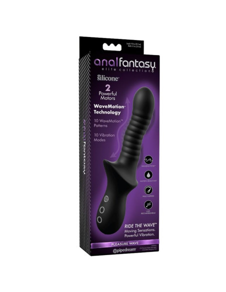 ANAL FANTASY ELITE PLEASURE WAVE RECHARGEABLE BLACK ANAL MASSAGER