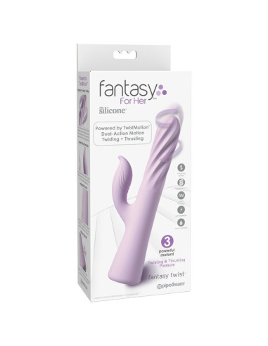 FANTASY FOR HER FANTASY TWIST VIBRATOR TWISTMOTION WITH ROTATION AND PUSHING PURPLE