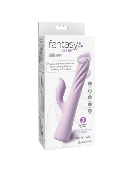 FANTASY FOR HER FANTASY TWIST VIBRATOR TWISTMOTION WITH ROTATION AND PUSHING PURPLE