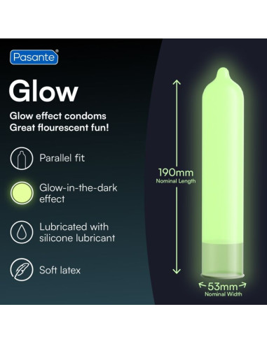 PASANTE GLOW CONDOMS BAG 144 UNITS BAG